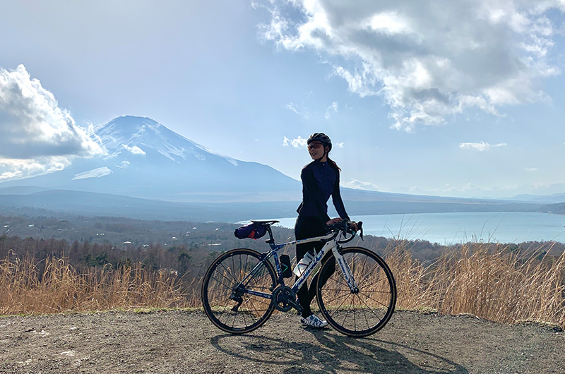 【山中湖・輪行旅】サイクリングで湖畔や高台から富士山を望む
