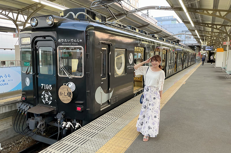 レールを走る鯛!?加太さかな線めでたいでんしゃ。和歌山市加太へ