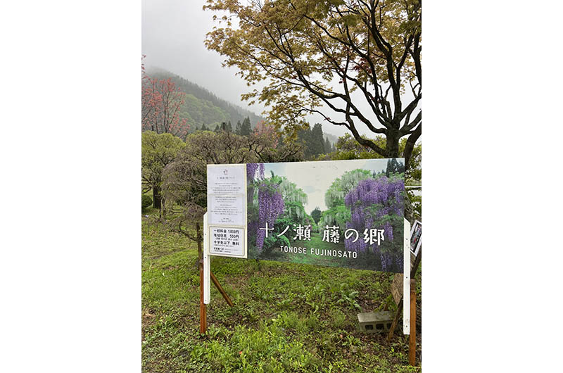 十ノ瀬藤の郷の看板