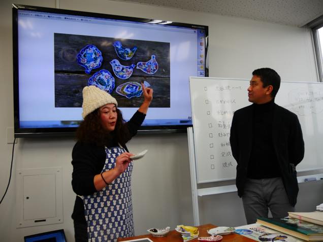 九谷焼作家の田辺京子さんと「ノエチカ」ディレクターの高山健太郎さん