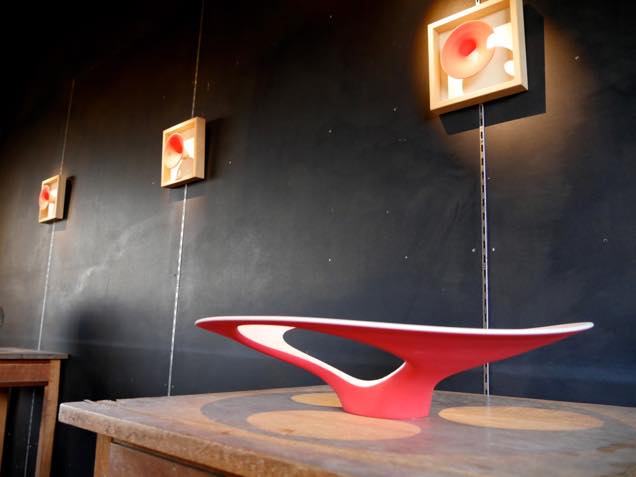 金沢・入江町にある工房「陶庵」に展示されている工芸作品