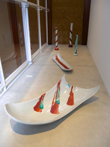 九谷焼作家の赤池健陶さんによる舟型皿