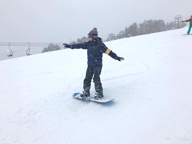 ターンを練習する筆者