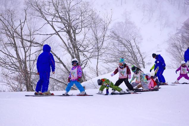 ゲレンデで練習