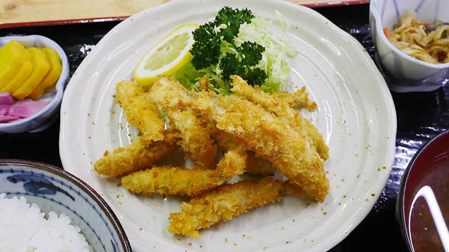 「わかさぎのフライ」