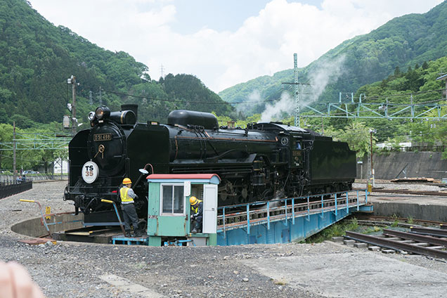 転車台とSL
