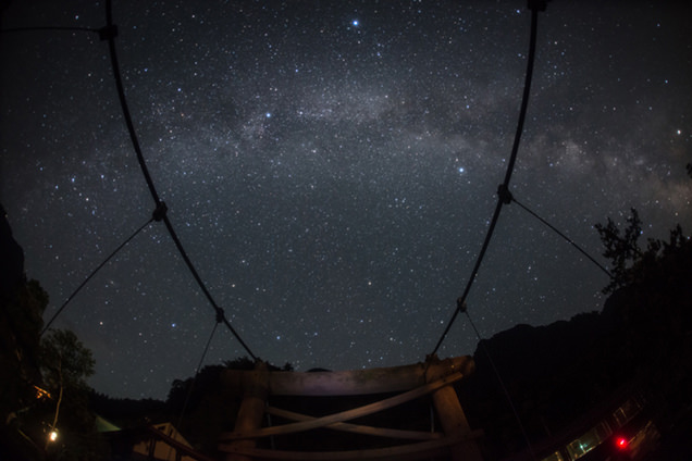 夏の大三角形と河童橋