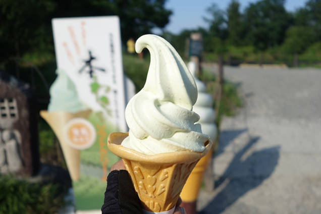 大王わさび農場　本わさびソフトクリーム