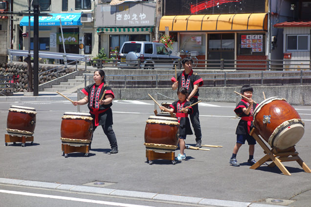 中之条駅　お出迎え 太鼓