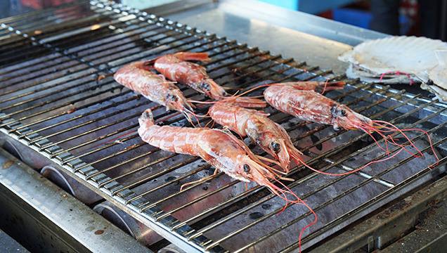 大洗海鮮市場　浜焼き