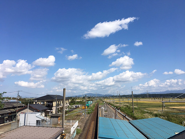 月岡駅からの景色