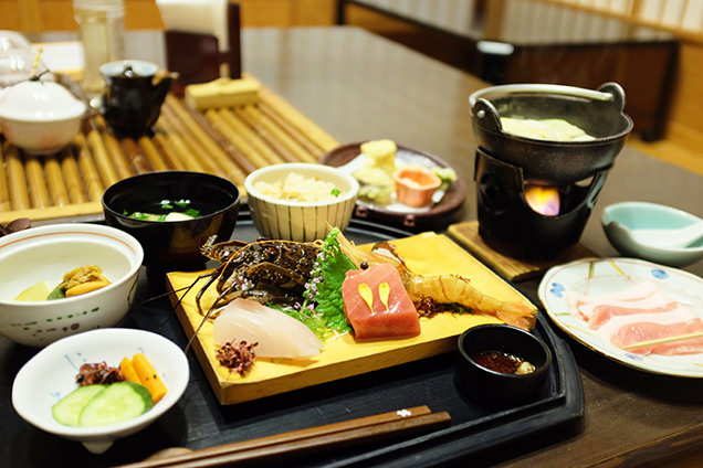 観音温泉　夕食