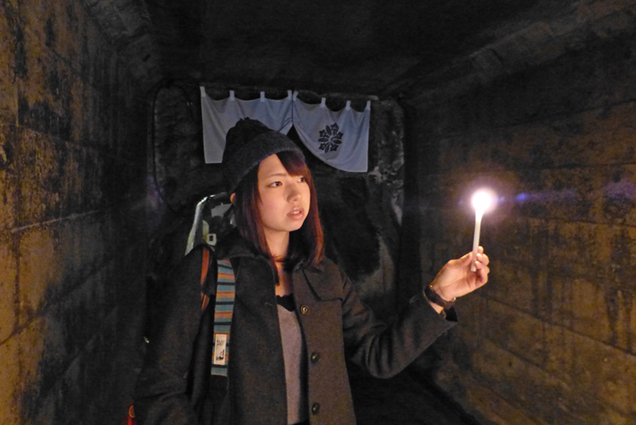  中野不動尊　洞窟めぐり　ロウソク