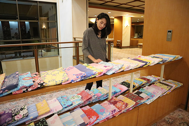 伊豆 今井浜温泉 今井荘の色浴衣