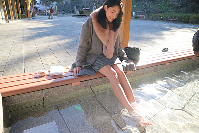 峰温泉大噴湯公園　足湯