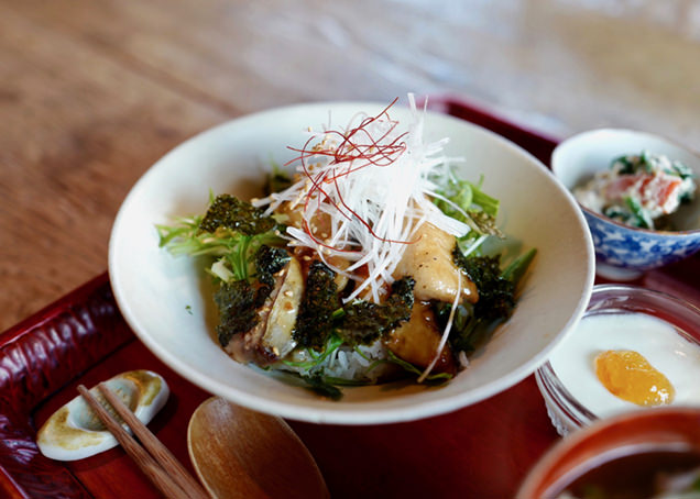 cafe清ら　あじ梅丼