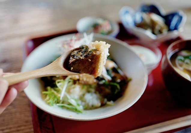 cafe清ら　あじ梅丼