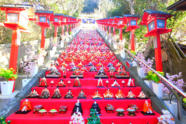 かつうらビッグひな祭り　遠見岬神社　ひな人形