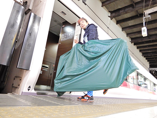 上野駅　電車輪行