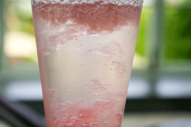 大正浪漫喫茶室　花ふぶき桜スカッシュ　アップ