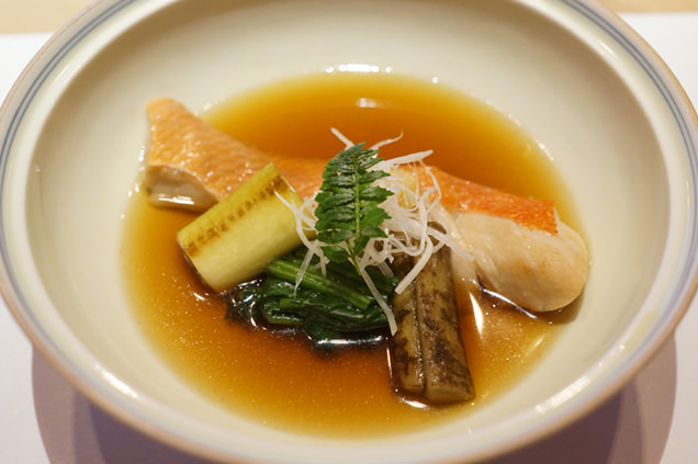 星野リゾート リゾナーレ熱海　和食ダイニング 花火　キンメダイの煮付け