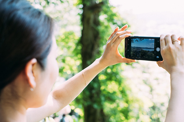 長谷寺　見晴台で撮影