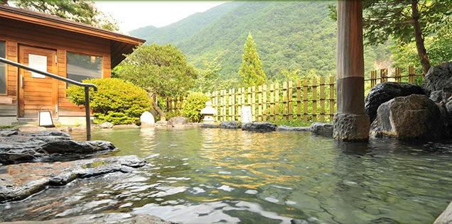 吟松亭あわしま　露天風呂