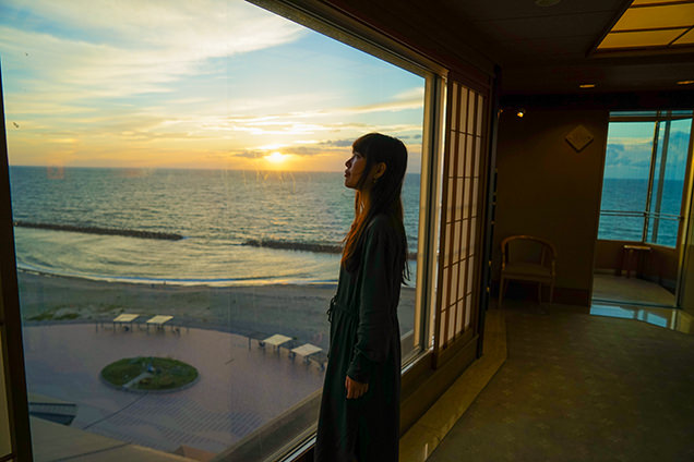 汐美荘　夕日スポット