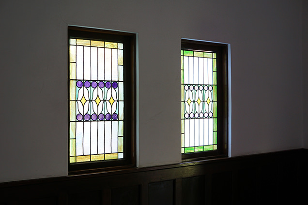 大正浪漫喫茶室のステンドグラス