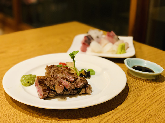 国産牛の鉄板焼き