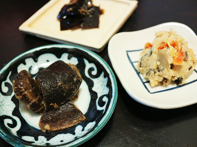 真昆布の佃煮　椎茸の含め煮　五目おから