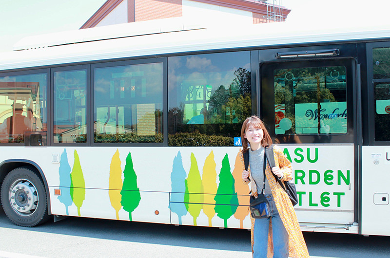 アウトレット行きのシャトルバス