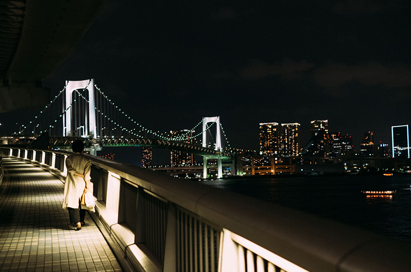 台場公園近くの遊歩道