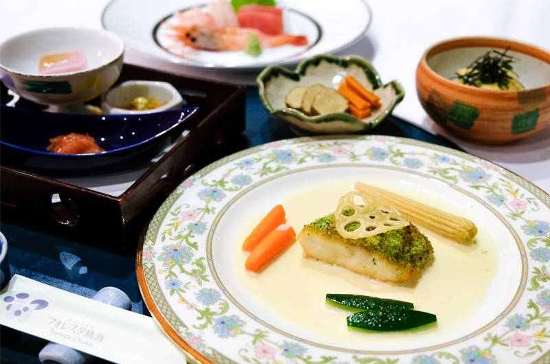 鯛のソテー　いぶりがっこ