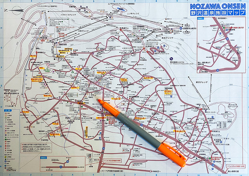 野沢温泉施設マップ