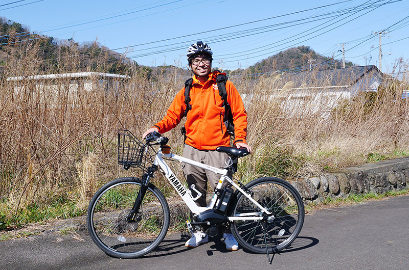 レンタサイクル　筆者