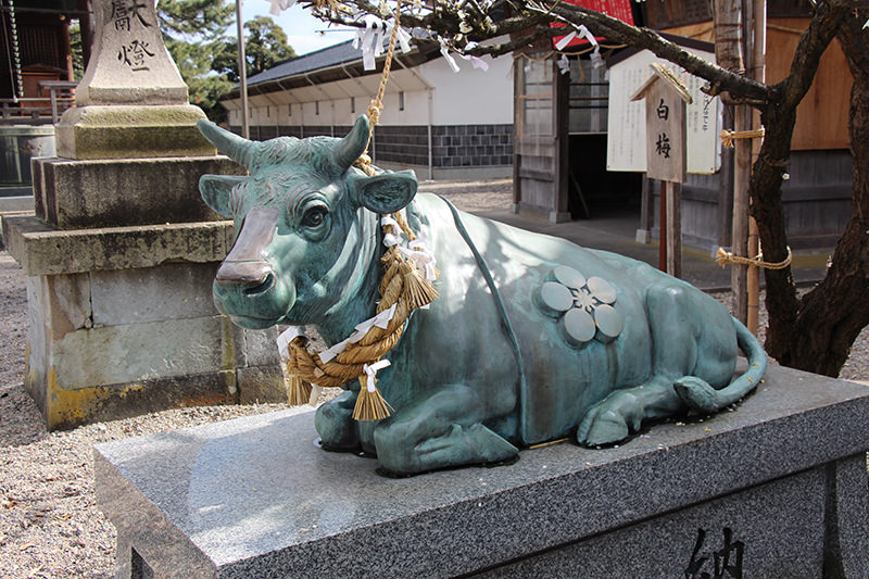 高岡関野神社　願かけなで牛