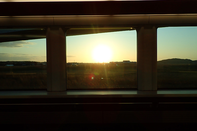 海里　村上駅から坂町駅間の車窓