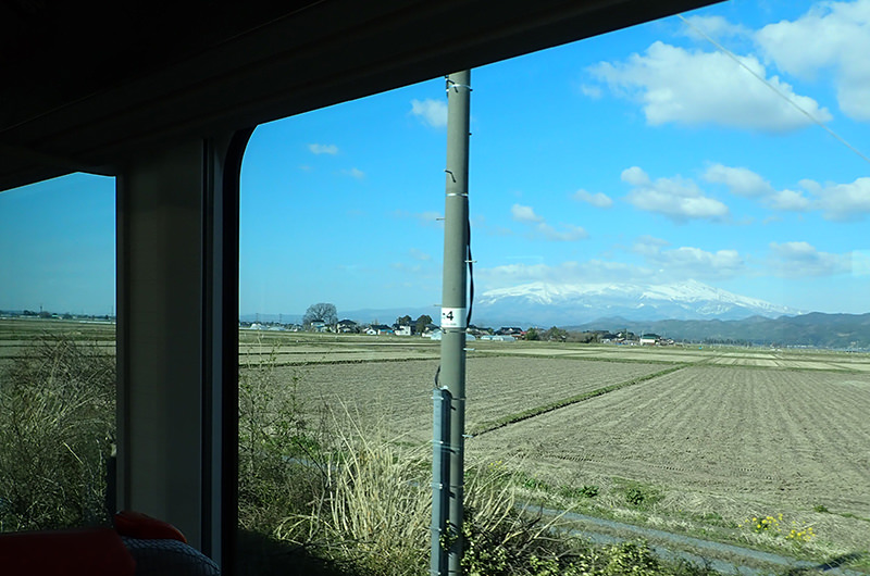 海里 酒田駅から鶴岡駅間の車窓