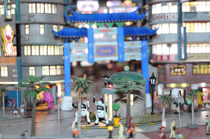 ロボットと人間が共存する街