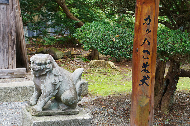 常堅寺の河童の狛犬