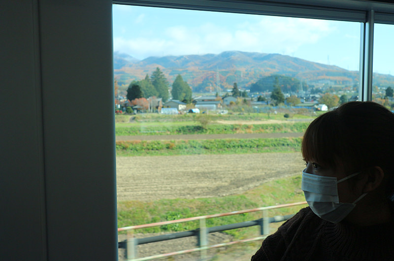 特急あずさ車窓　塩尻駅と松本駅間