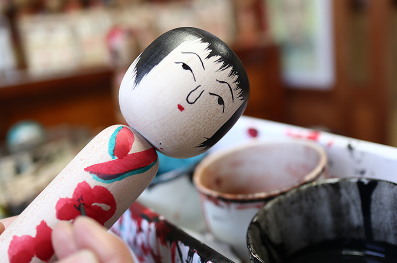 こけし絵付け体験