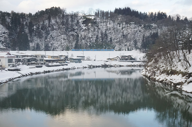 旧最上橋から見える左沢線