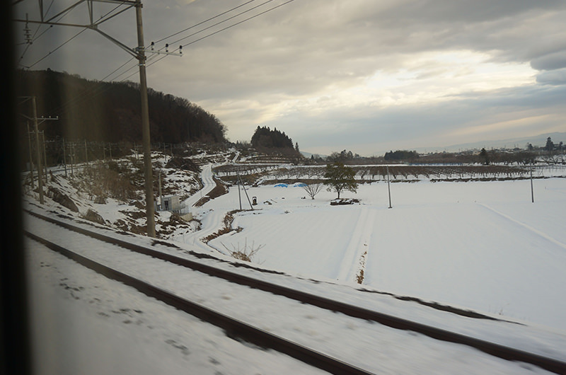 庭坂の大カーブ