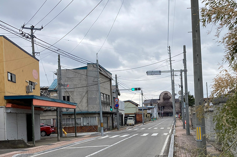離れた場所から見るしゃこちゃん