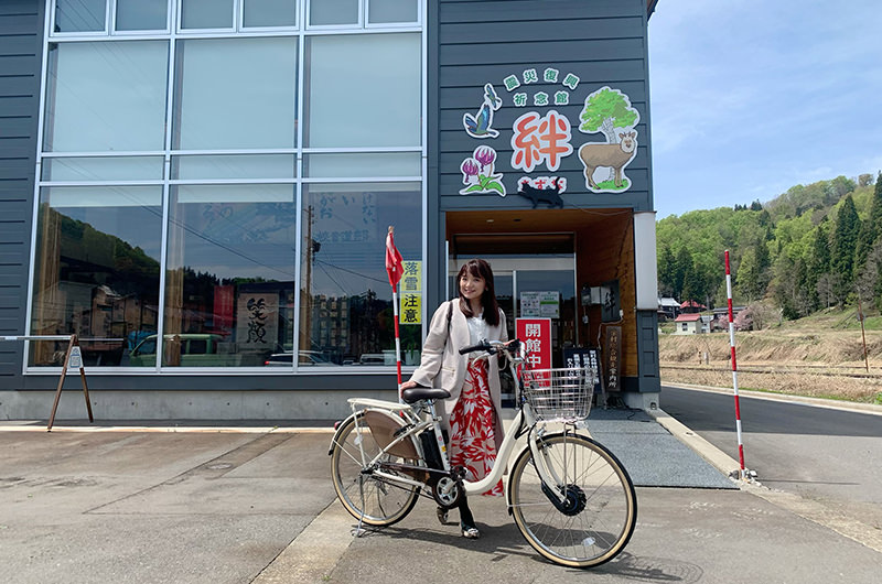 筆者 レンタサイクル