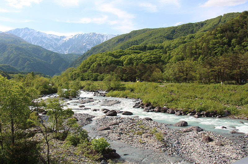 松川付近　北アルプス