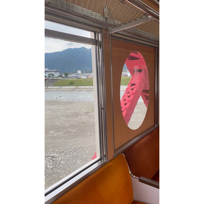 別所線　車窓からの千曲川橋梁