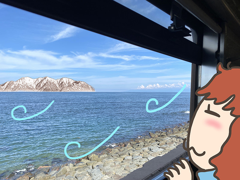 冬の車窓イメージ